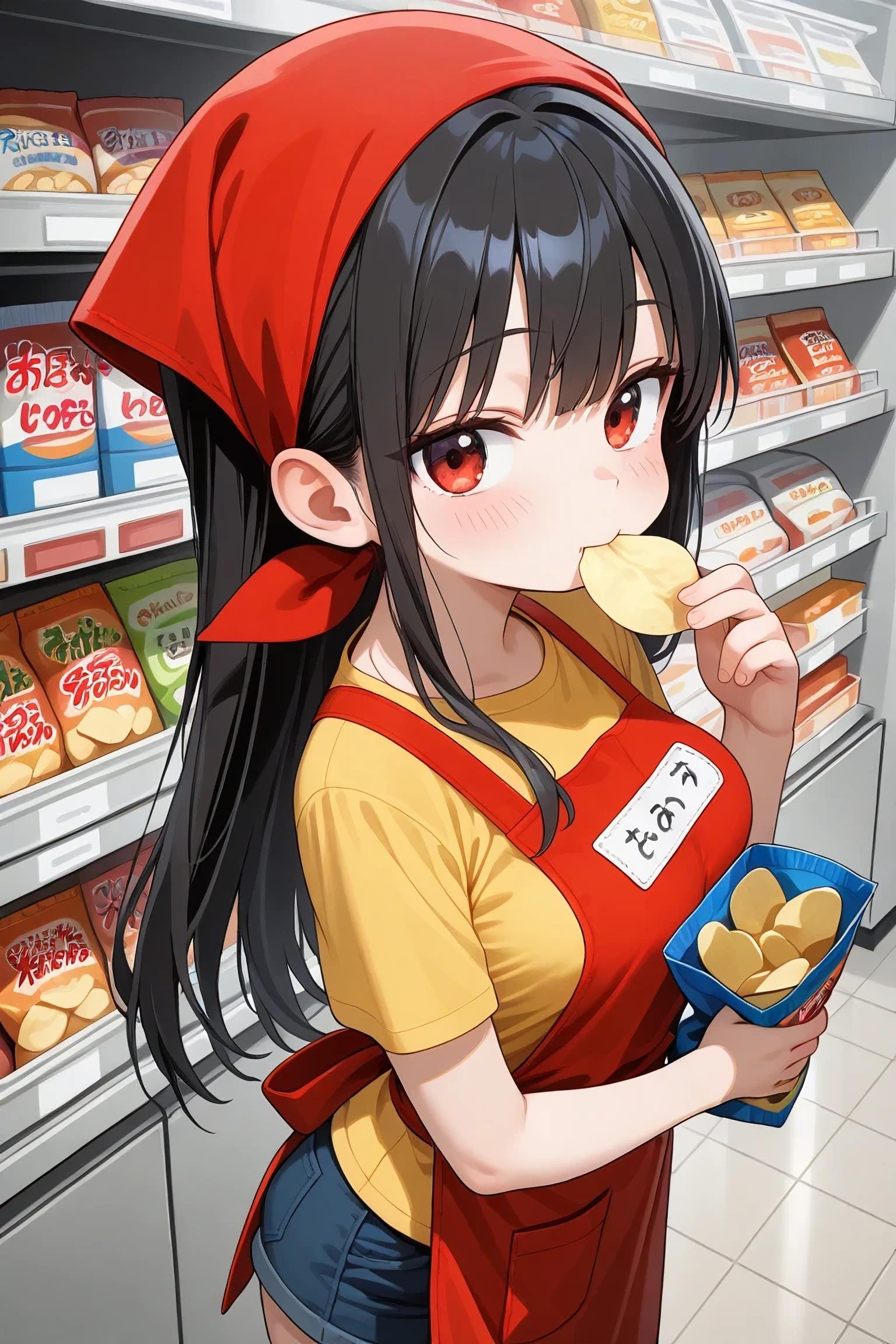 スーパーちちぷい バイト中のつまみ食い可 | の人気AIイラスト・グラビア