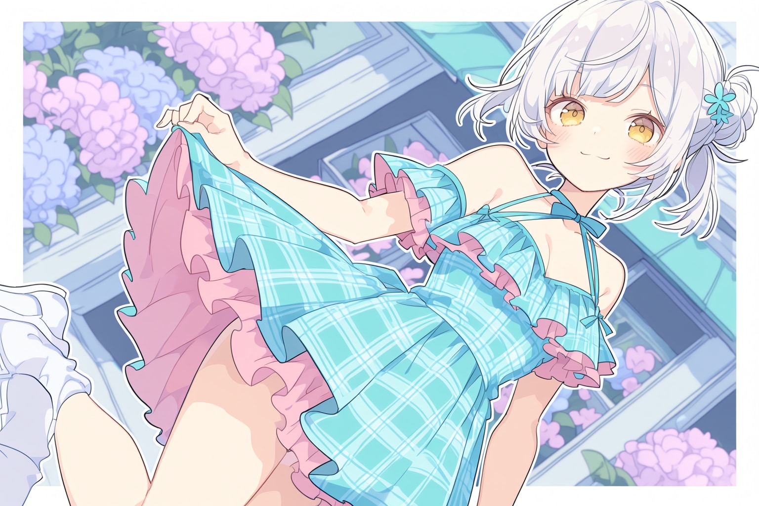 紫陽花と | の人気AIイラスト・グラビア