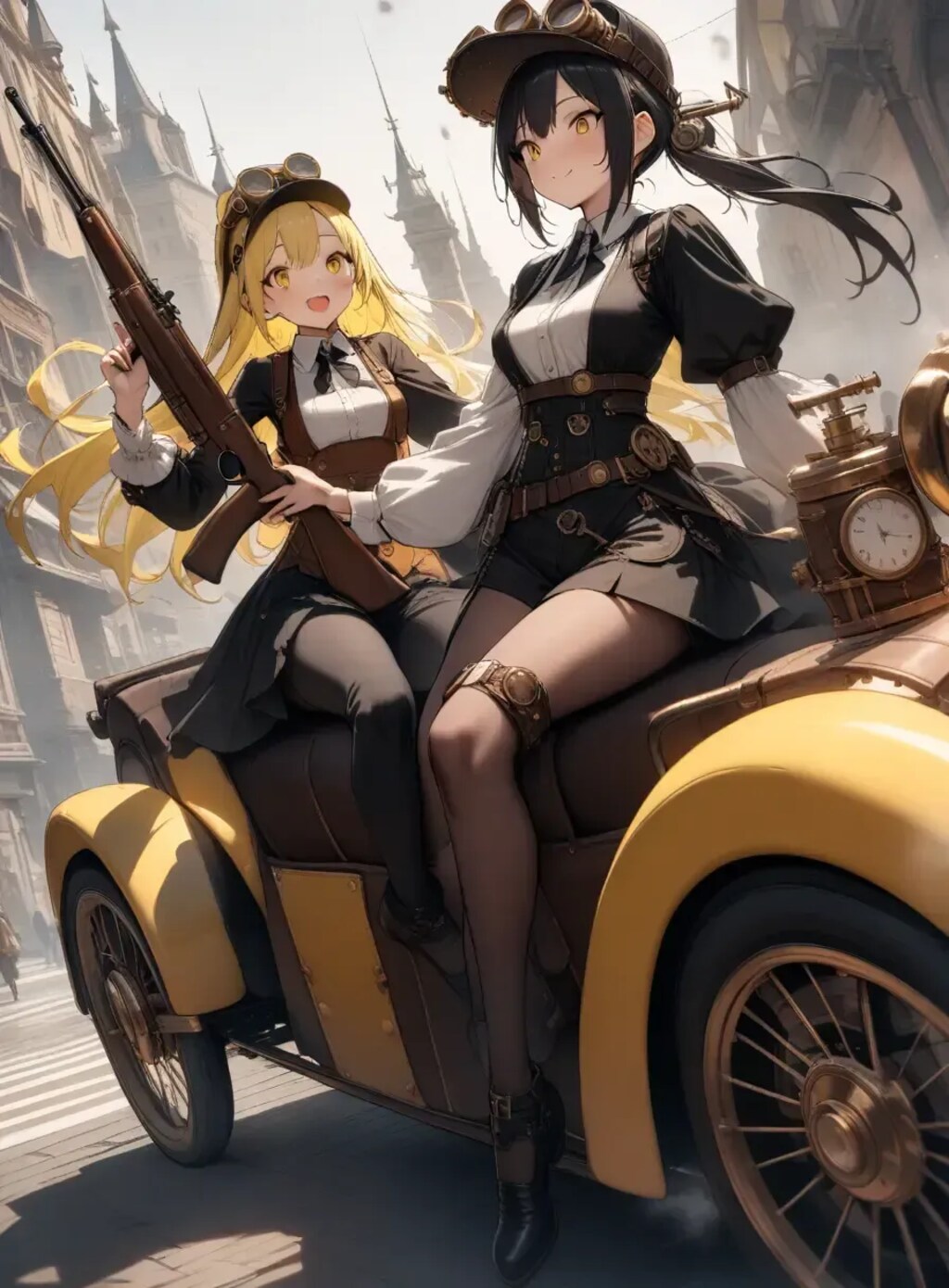 黒と黄色のスチームパンク