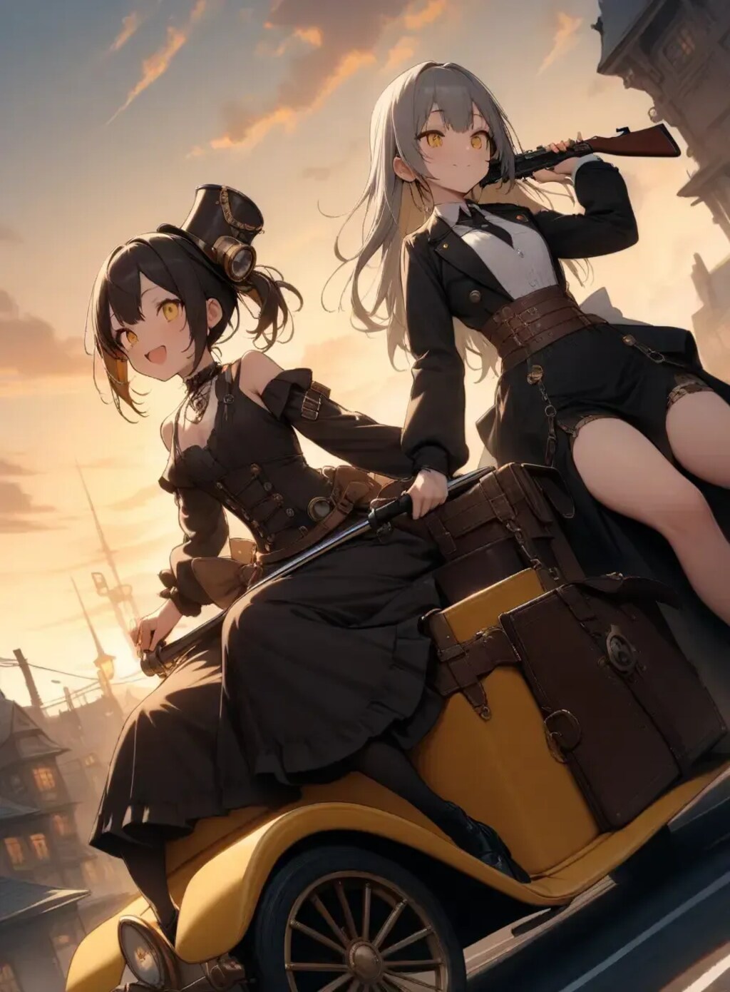 黒と黄色のスチームパンク