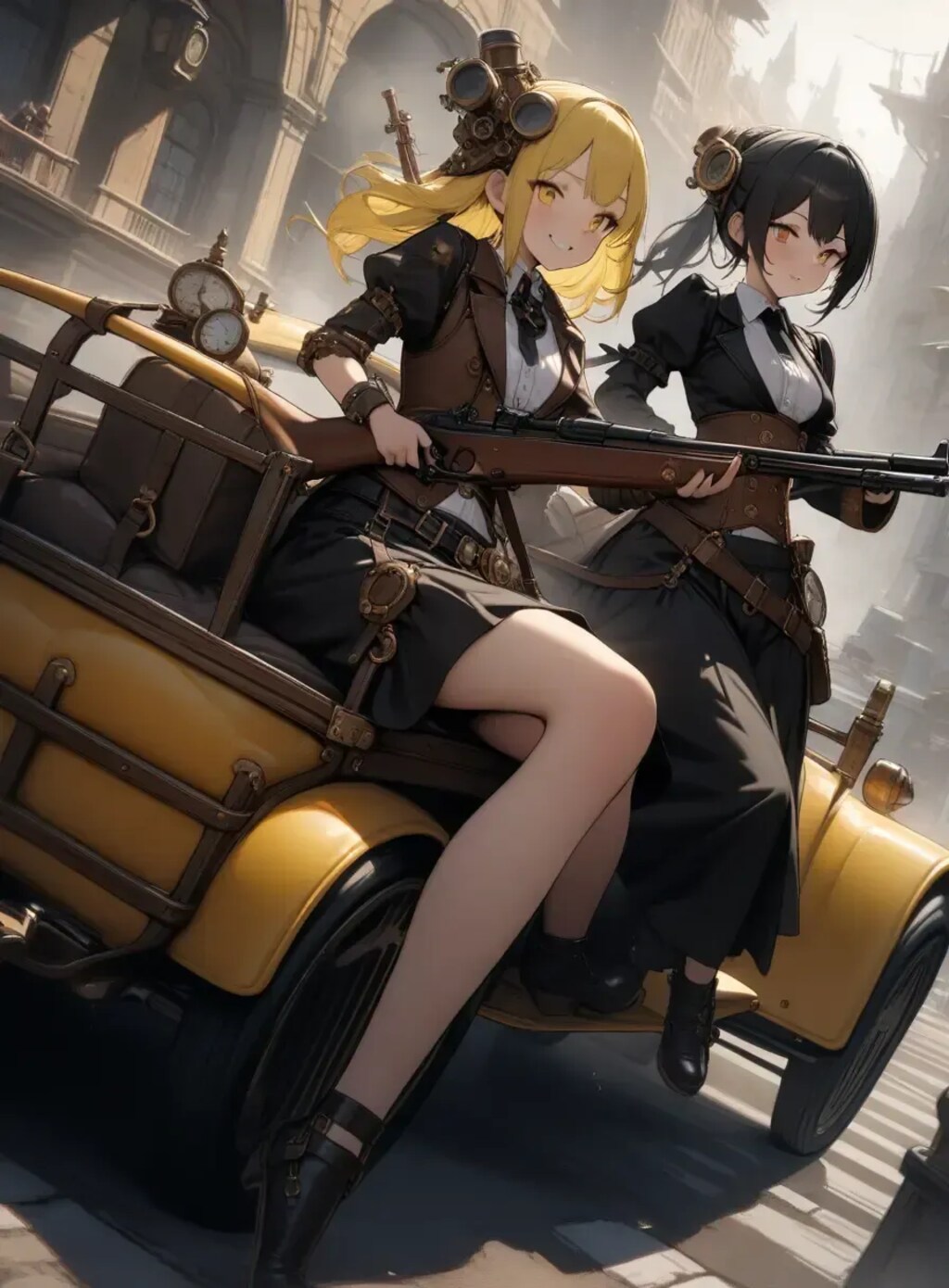 黒と黄色のスチームパンク