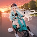 ヤマハに乗る山葉さんwith本田可憐さん 3枚目