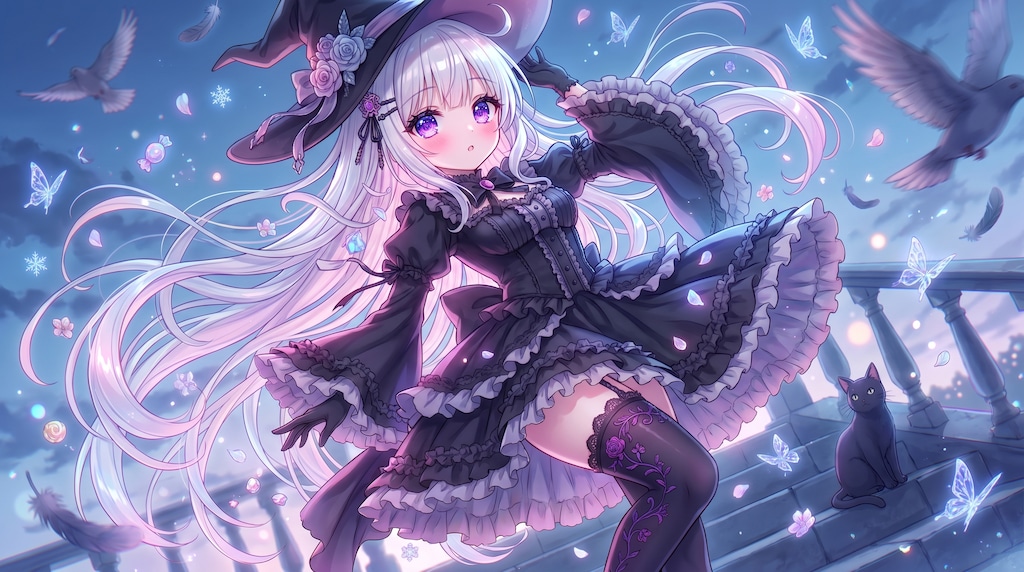 宵蒼に舞う黒翼