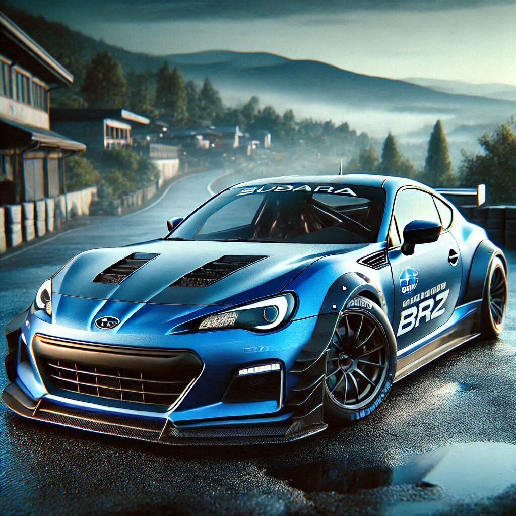 ブルーメタリックスバルBRZレーシングカー