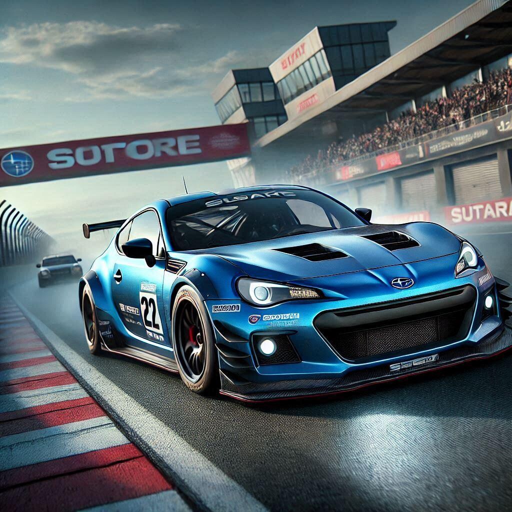 ブルーメタリックスバルBRZレーシングカー