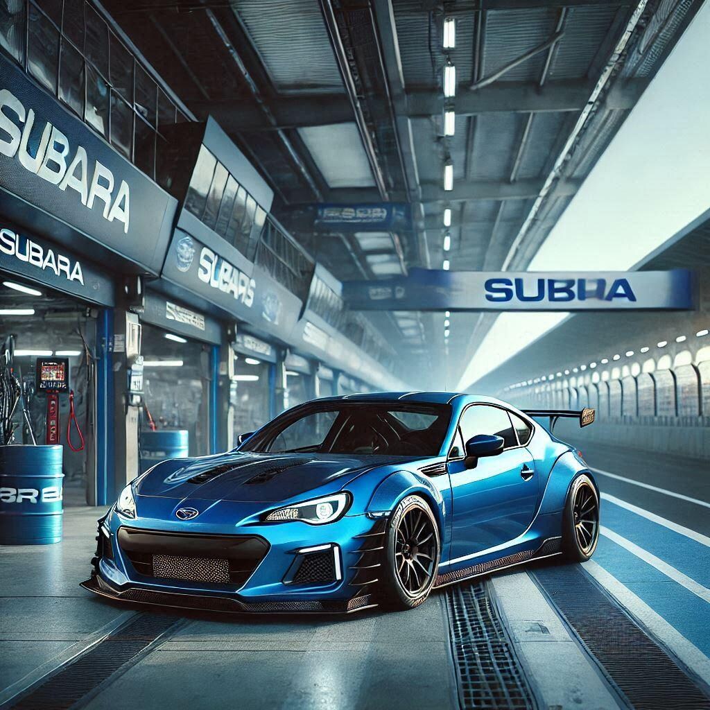 ブルーメタリックスバルBRZレーシングカー