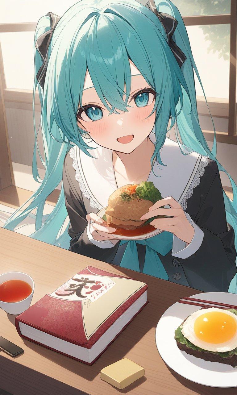 食事中