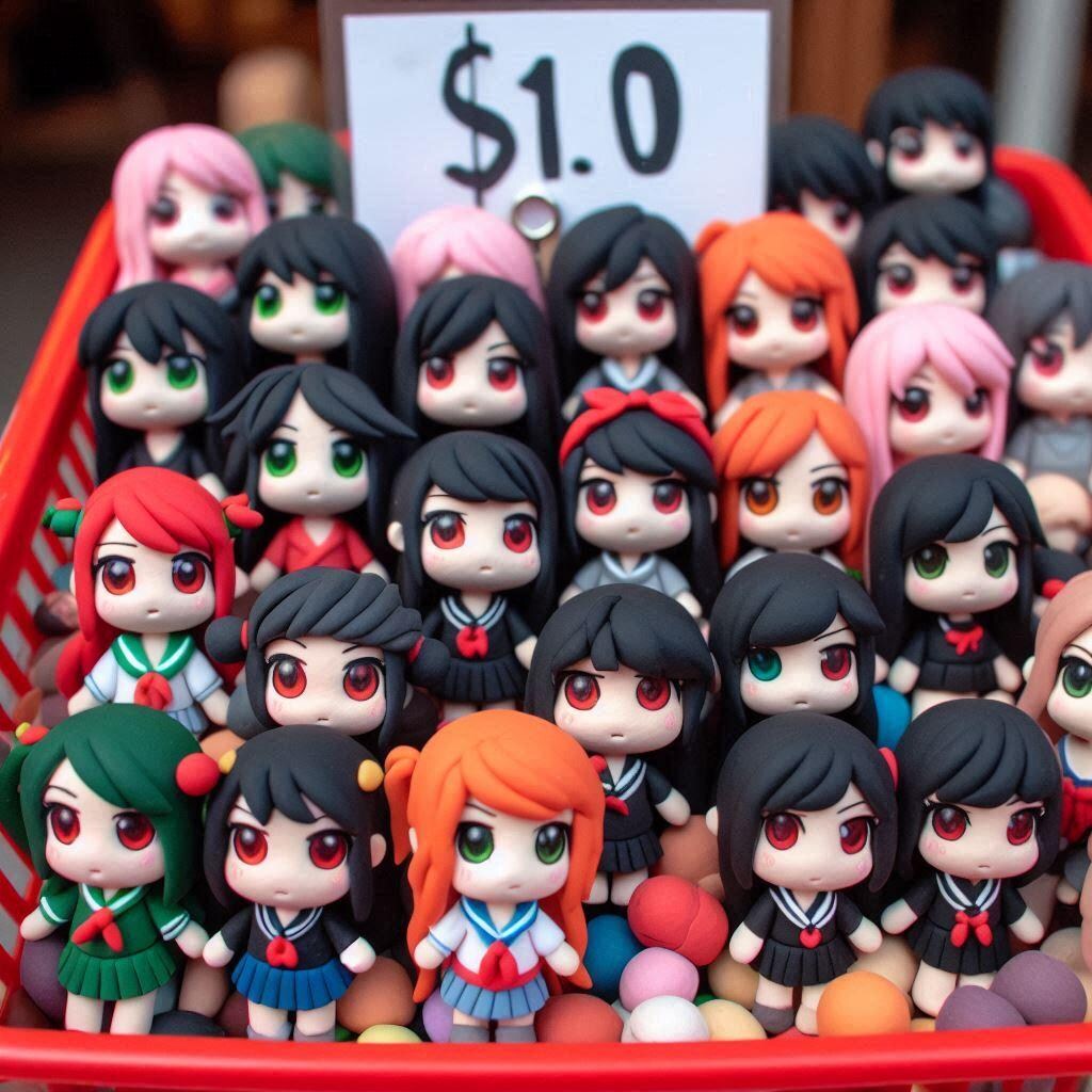 大安売リナ、リナちゃんとその他のクレイフィギュア