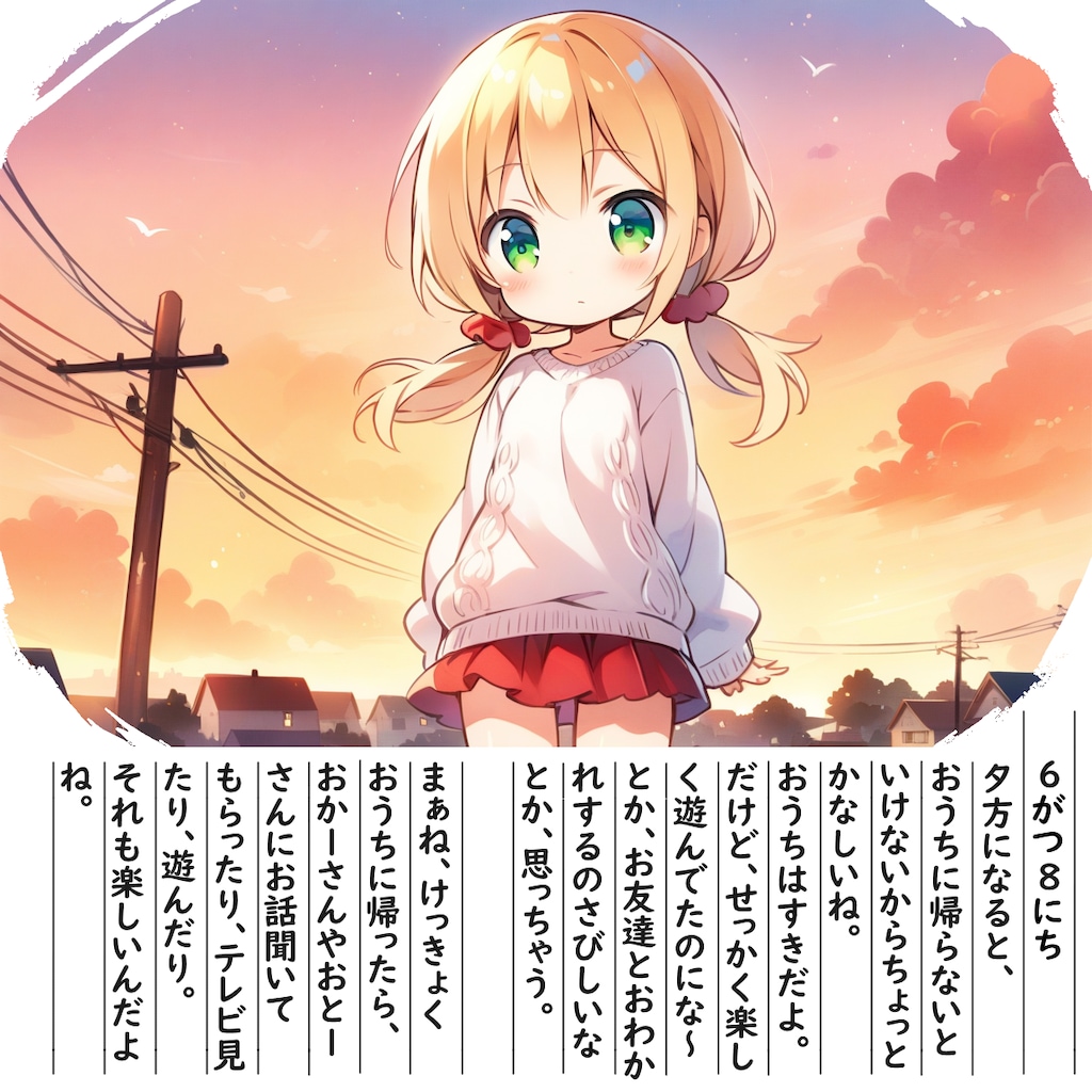 【絵日記】夕方になるとちょっとさびしい