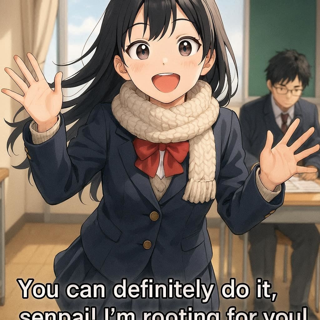 エールを送る　２（先輩なら絶対できる！応援してるよ！）