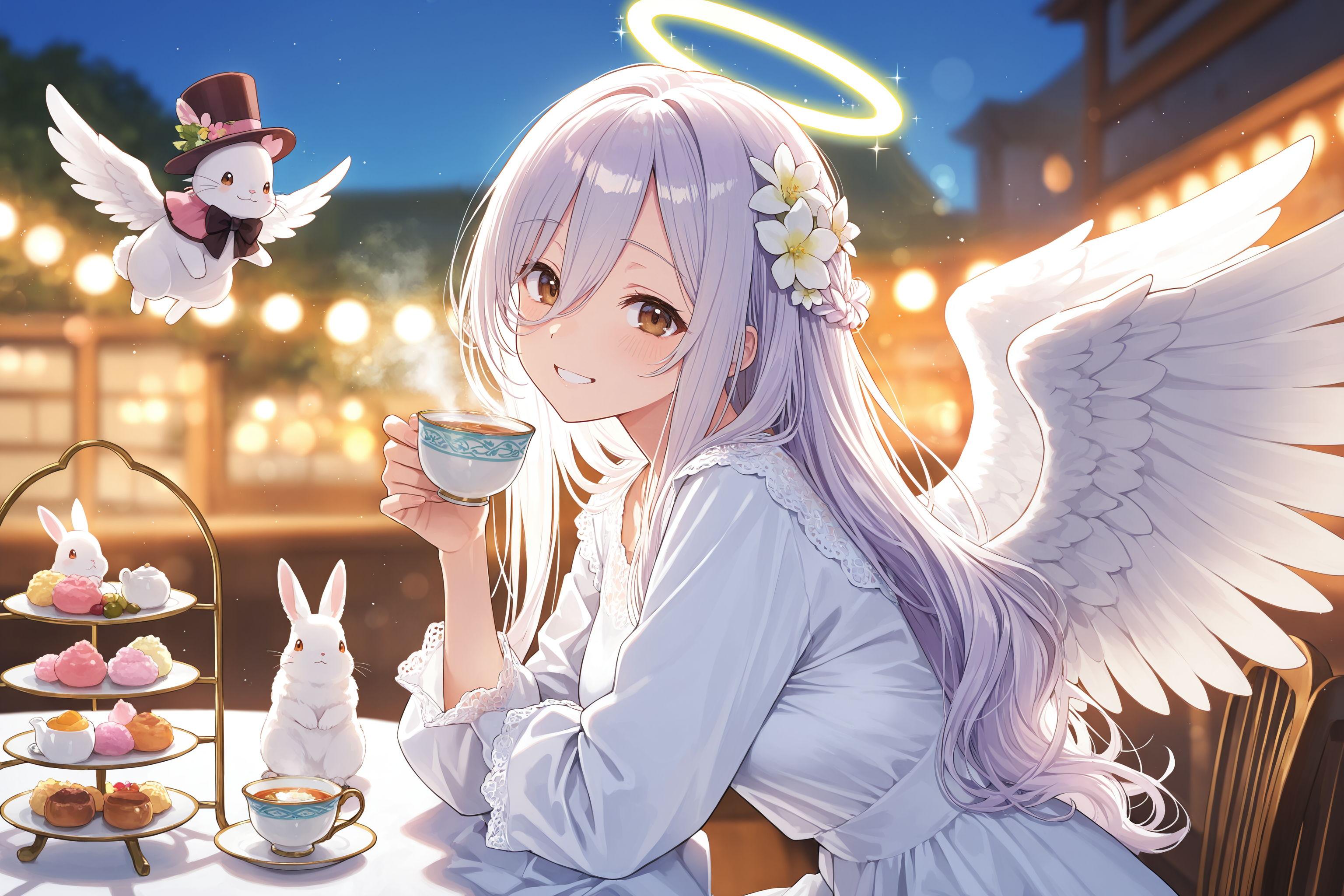 天使さんのティータイム | の人気AIイラスト・グラビア