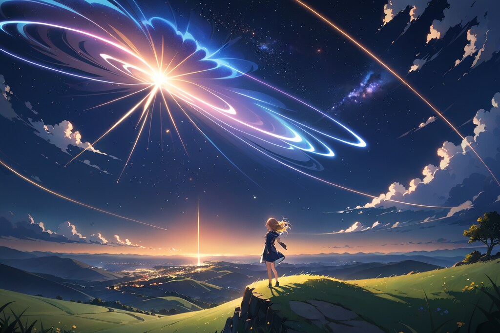 under starry sky🌟