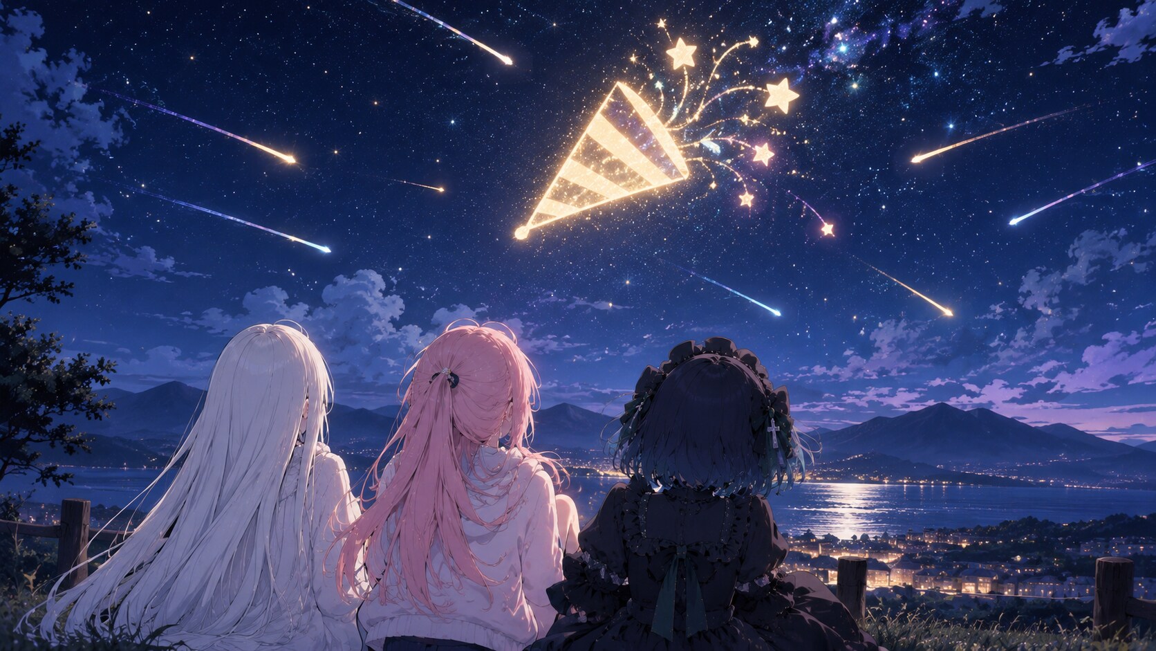 [前祝]月夜の創作祭1000万pt到達おめでとうございます！ | の人気AIイラスト・グラビア