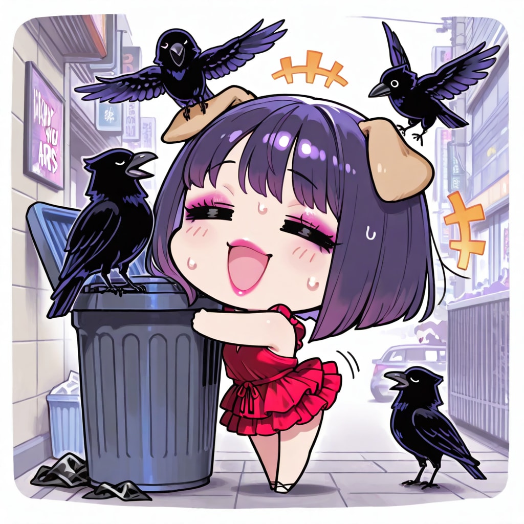 メイクした紫髪ちゃん