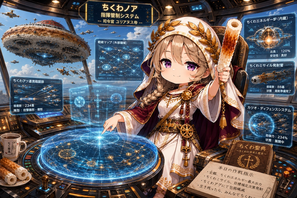 空中ちくわ大要塞《ちくわノア》司令官 ちくわ修道女背教者ユリアヌス帝