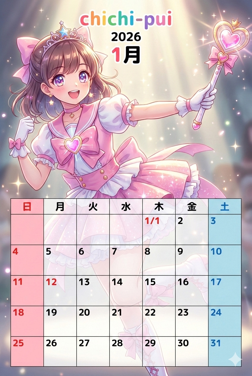 ★1月 カレンダー | の人気AIイラスト・グラビア