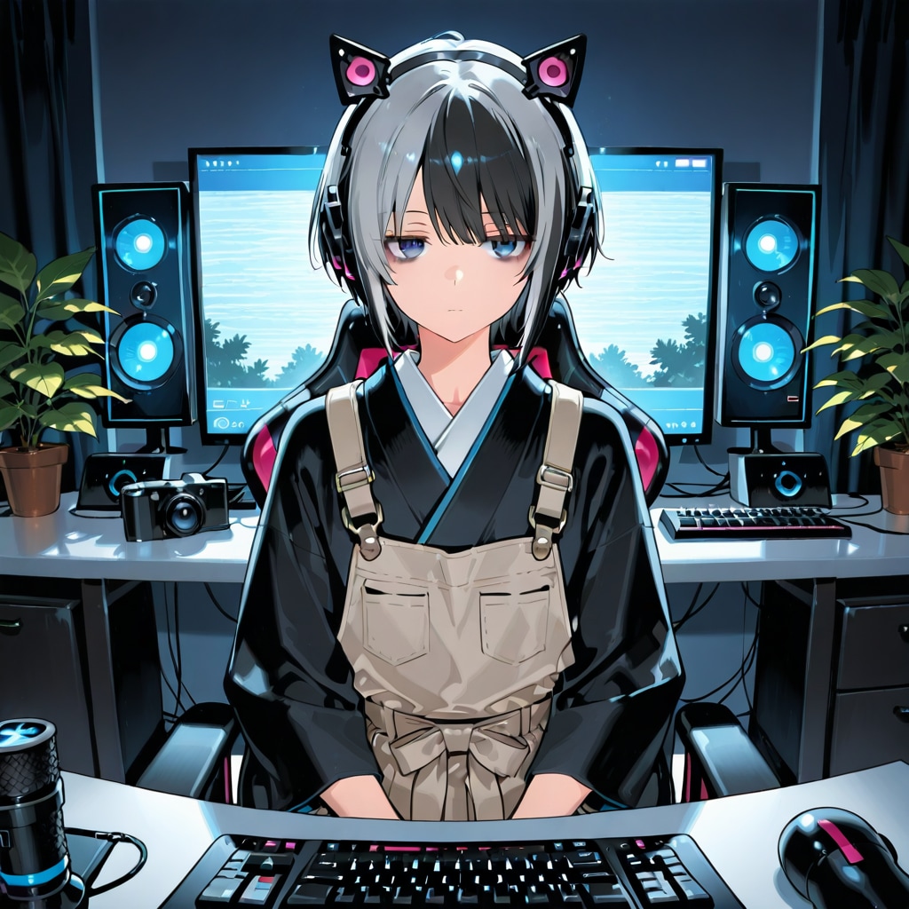 和配信者(若作り)