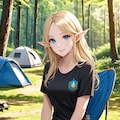 金髪エルフさんとのキャンプデート 6枚目
