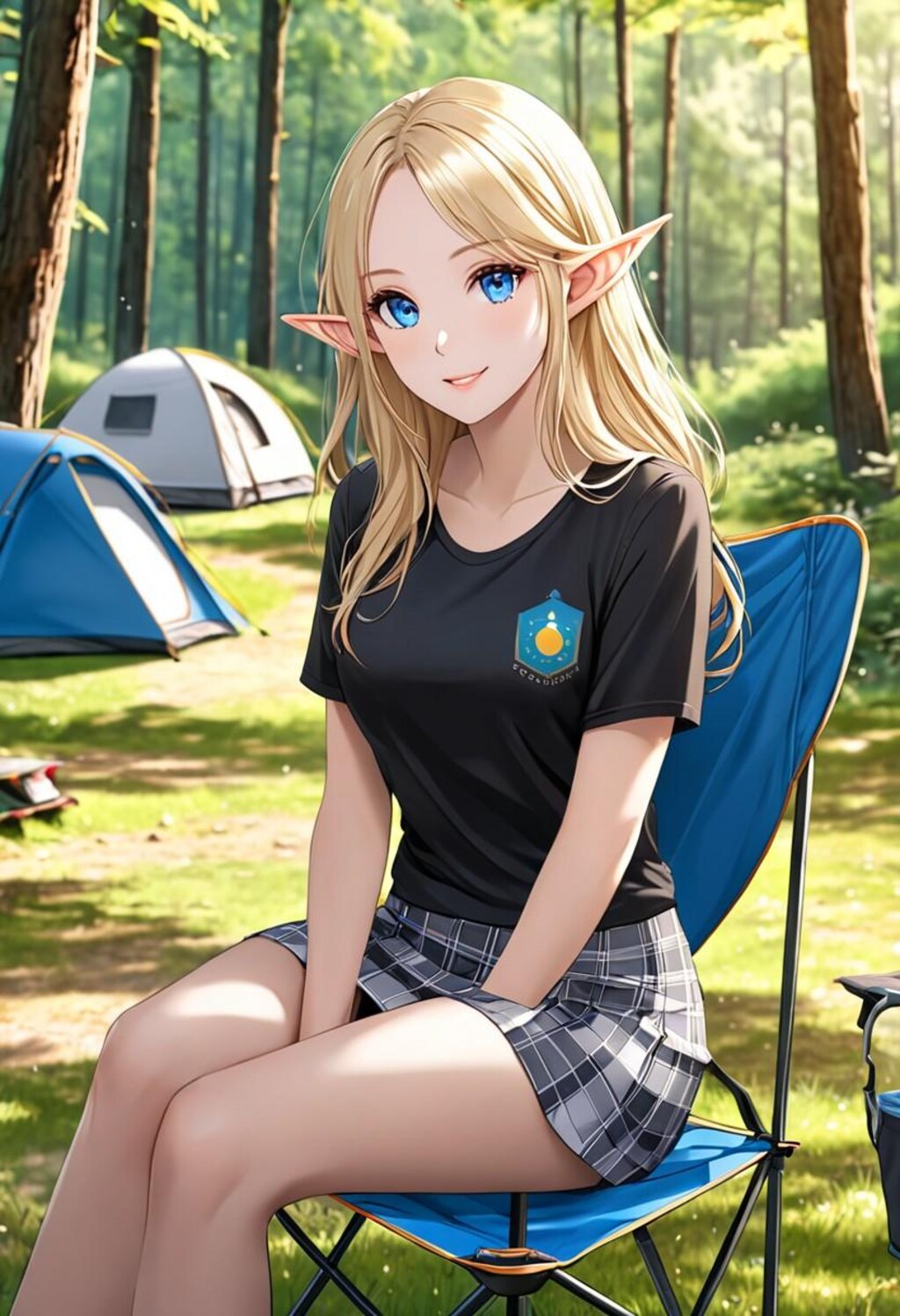 金髪エルフさんとのキャンプデート