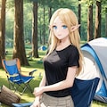 金髪エルフさんとのキャンプデート 4枚目