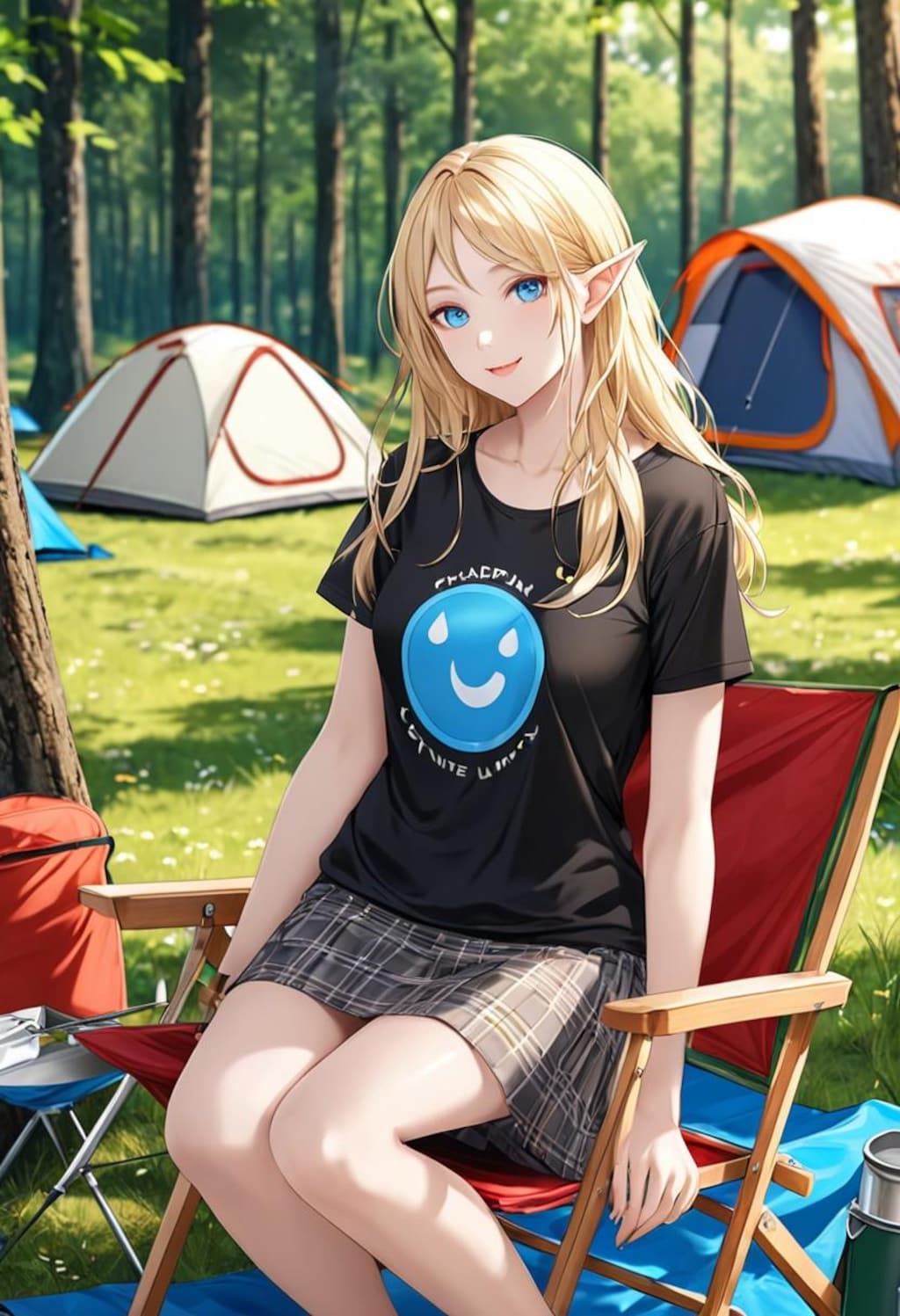 金髪エルフさんとのキャンプデート