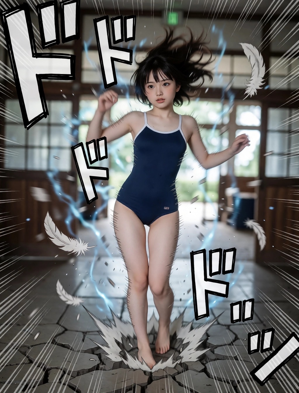 勢いのある水着