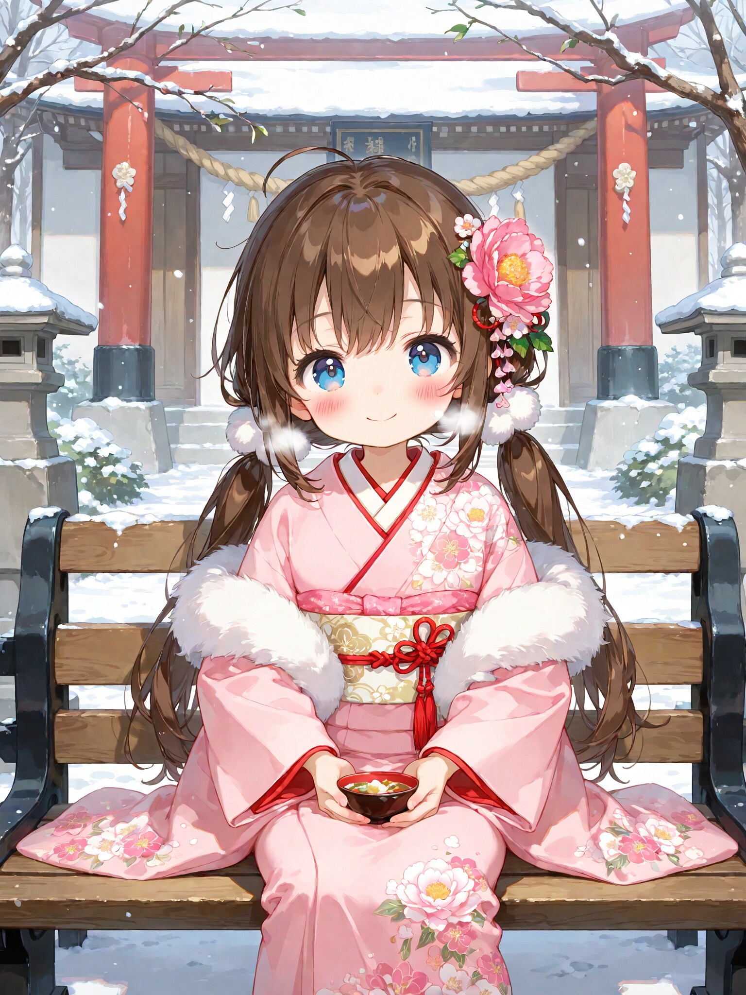 寒い日は暖かい雑煮が一番ですね