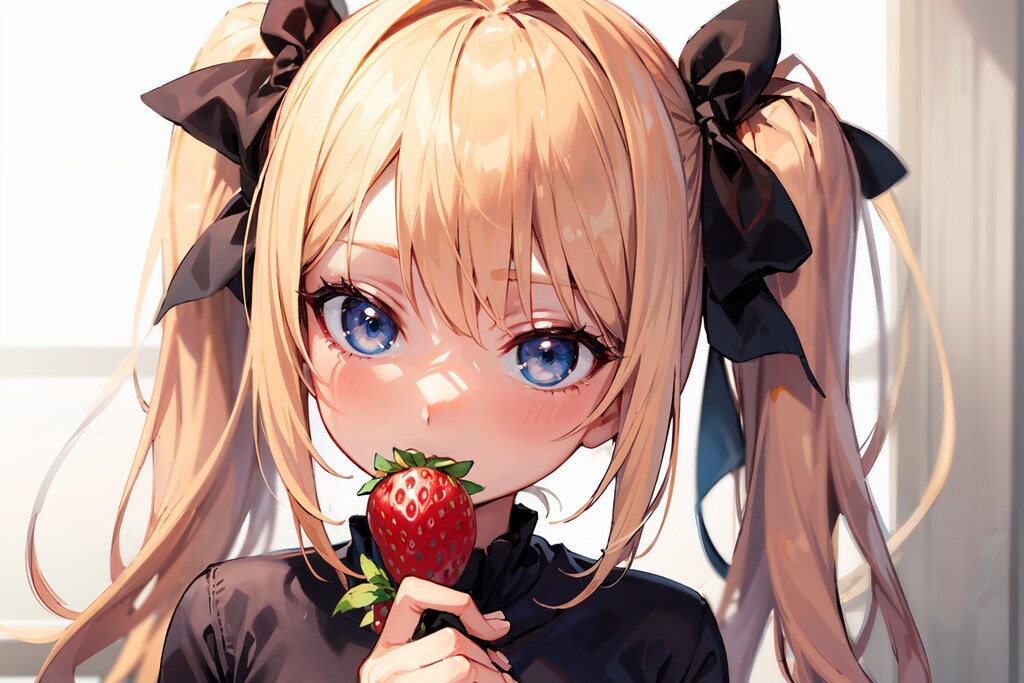 金髪ちゃんといちご