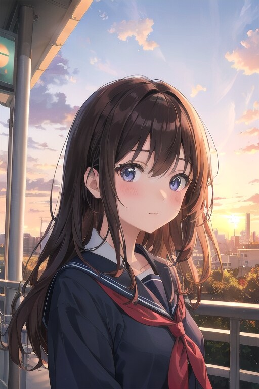 夕暮れの帰り道 | の人気AIイラスト・グラビア