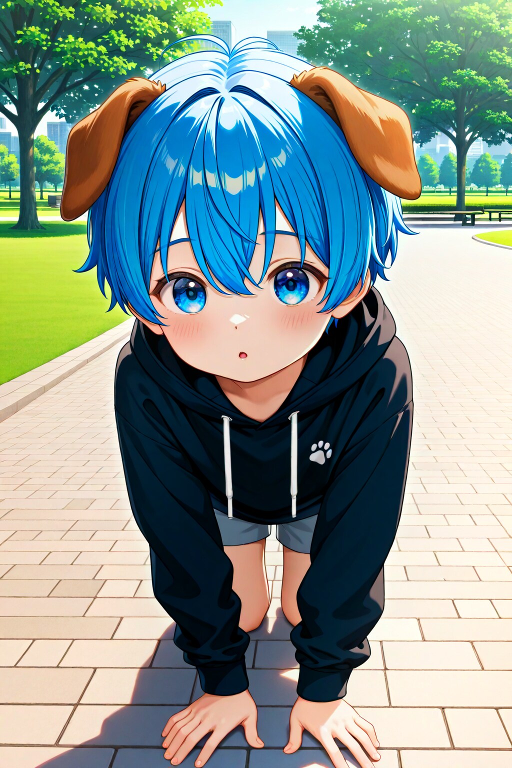 四つん這いのしととくん