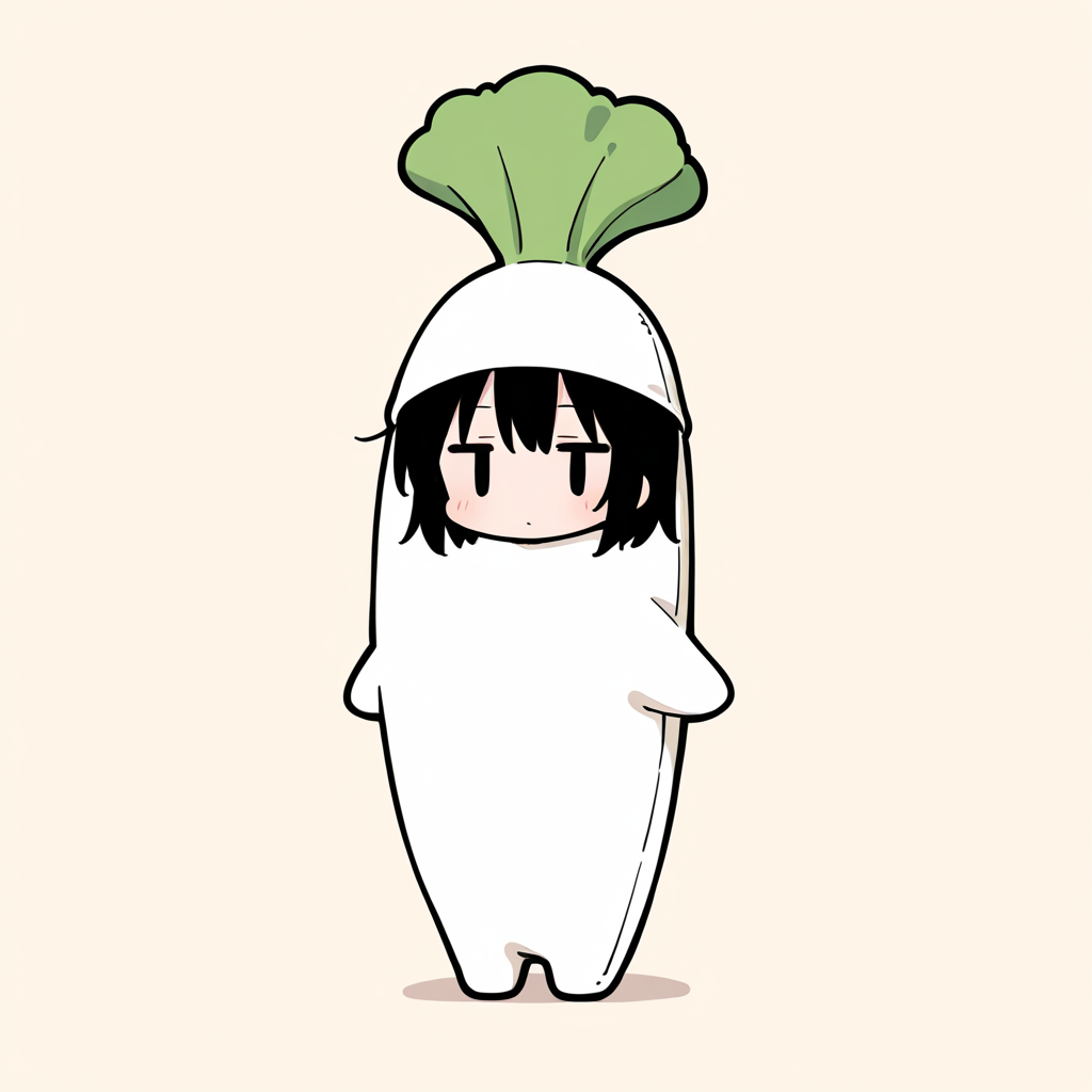 着ぐるみ着せ替え（ダイコン）