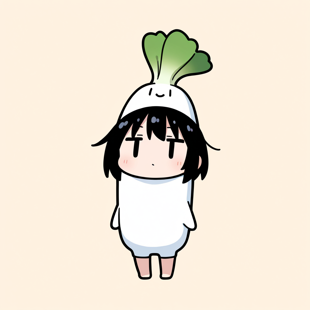 着ぐるみ着せ替え（ダイコン）