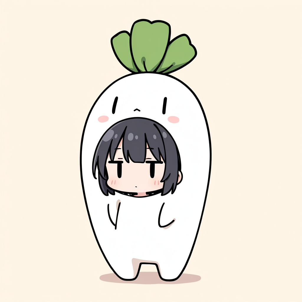 着ぐるみ着せ替え（ダイコン）