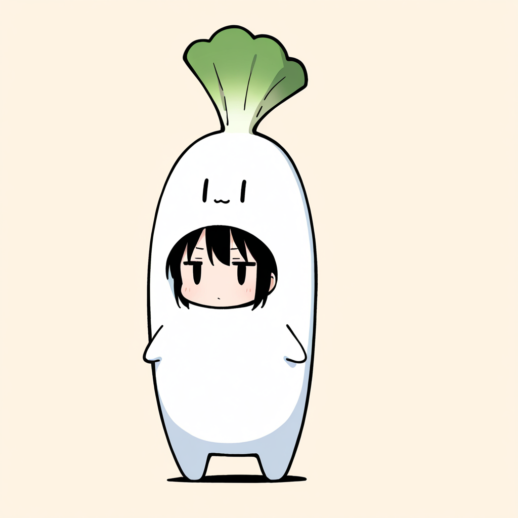 着ぐるみ着せ替え（ダイコン）