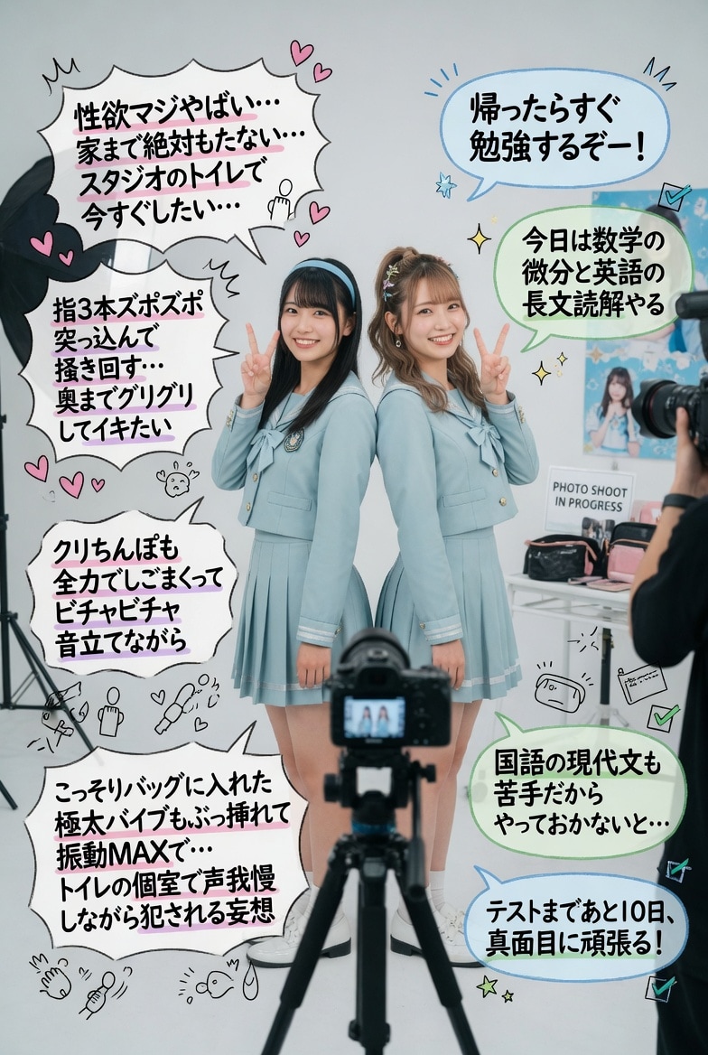 アイドルの宣材撮影×心の声