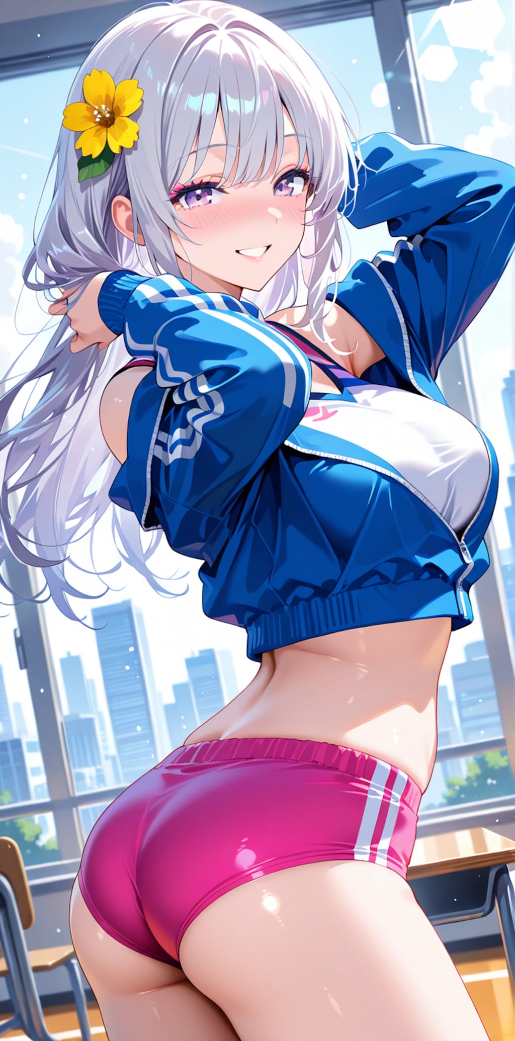 新コスチュームが可愛いチアのお姉さん♡