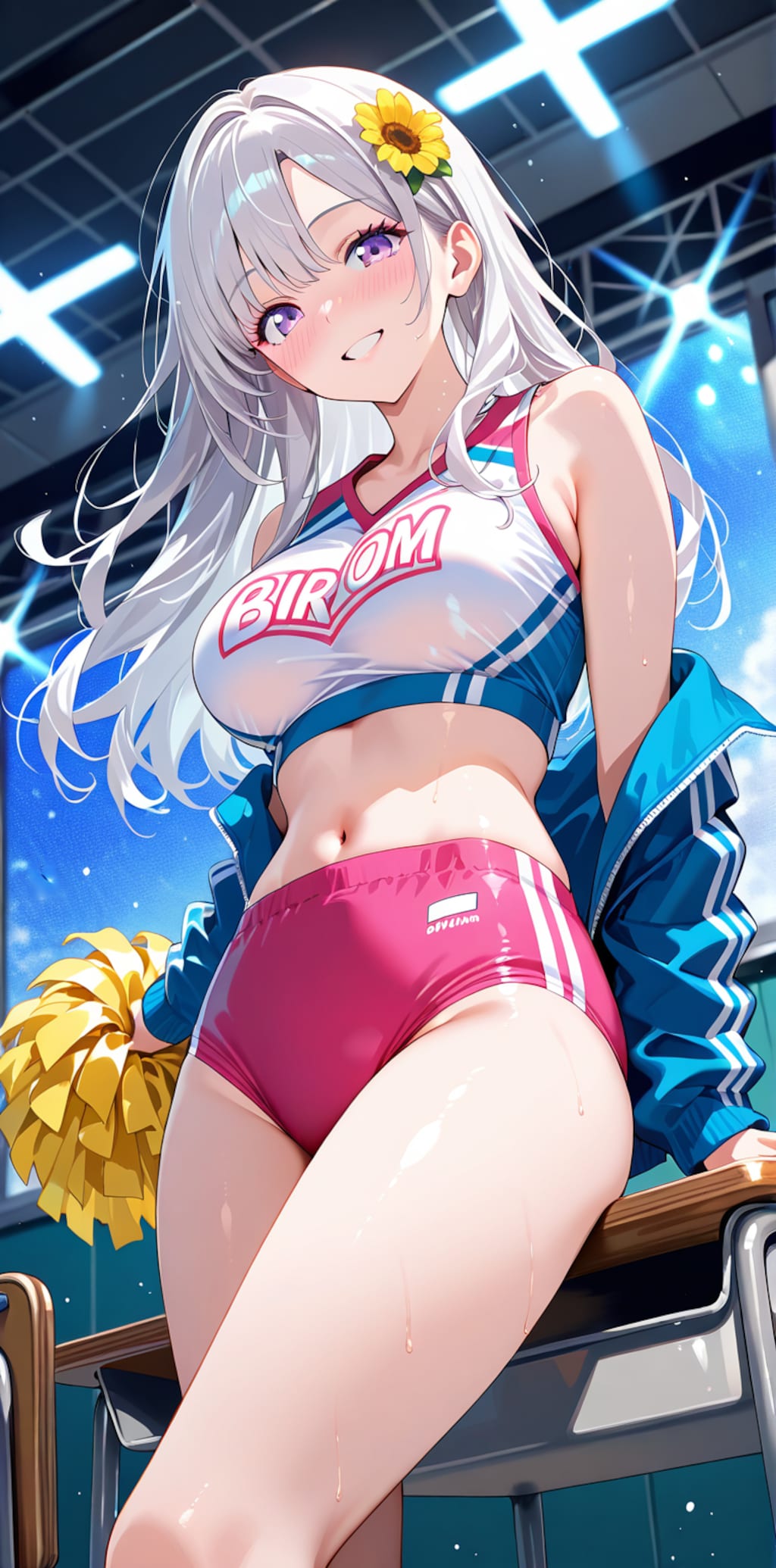 新コスチュームが可愛いチアのお姉さん♡