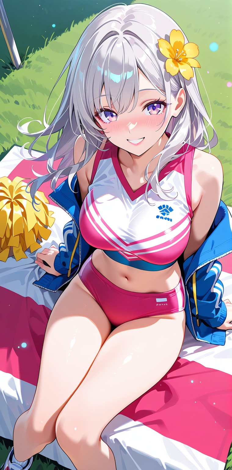 新コスチュームが可愛いチアのお姉さん♡