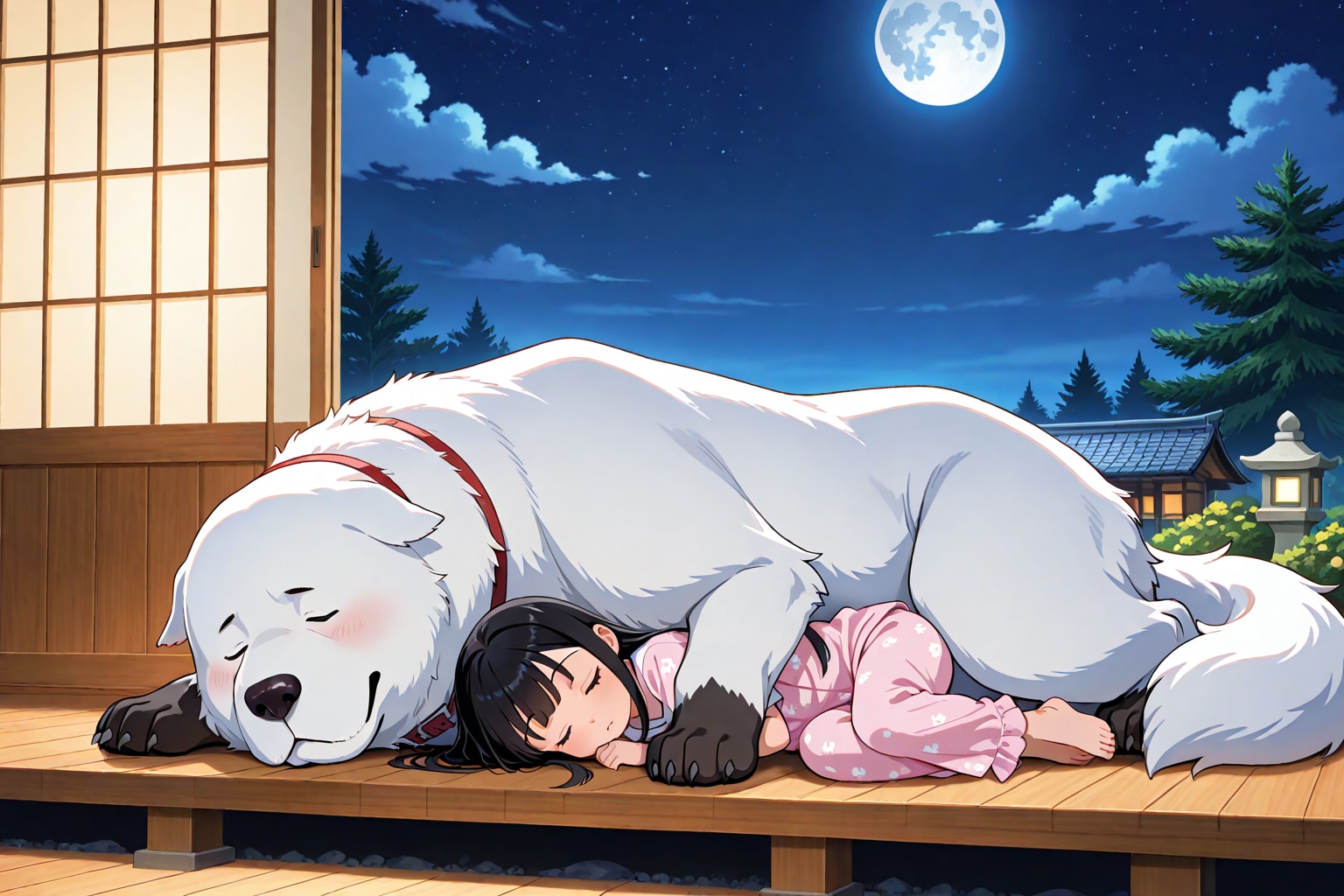月とわんこ《ちち生版》 | の人気AIイラスト・グラビア