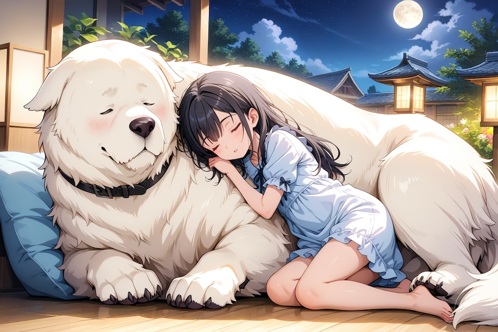 月とわんこ《ちち生版》