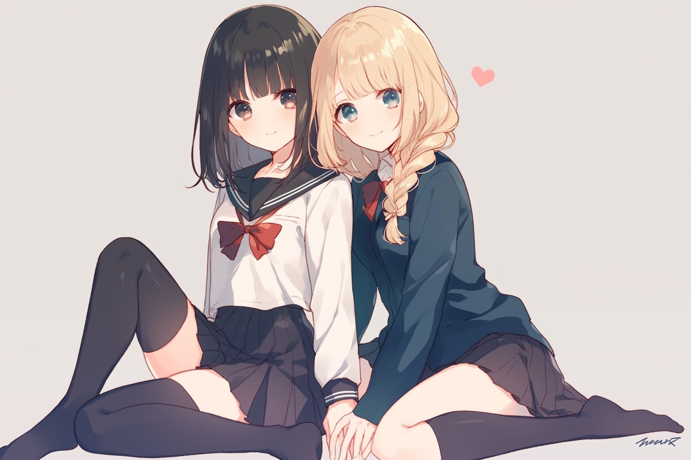 二人のJK168 | の人気AIイラスト・グラビア