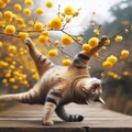 山吹と猫 9枚目