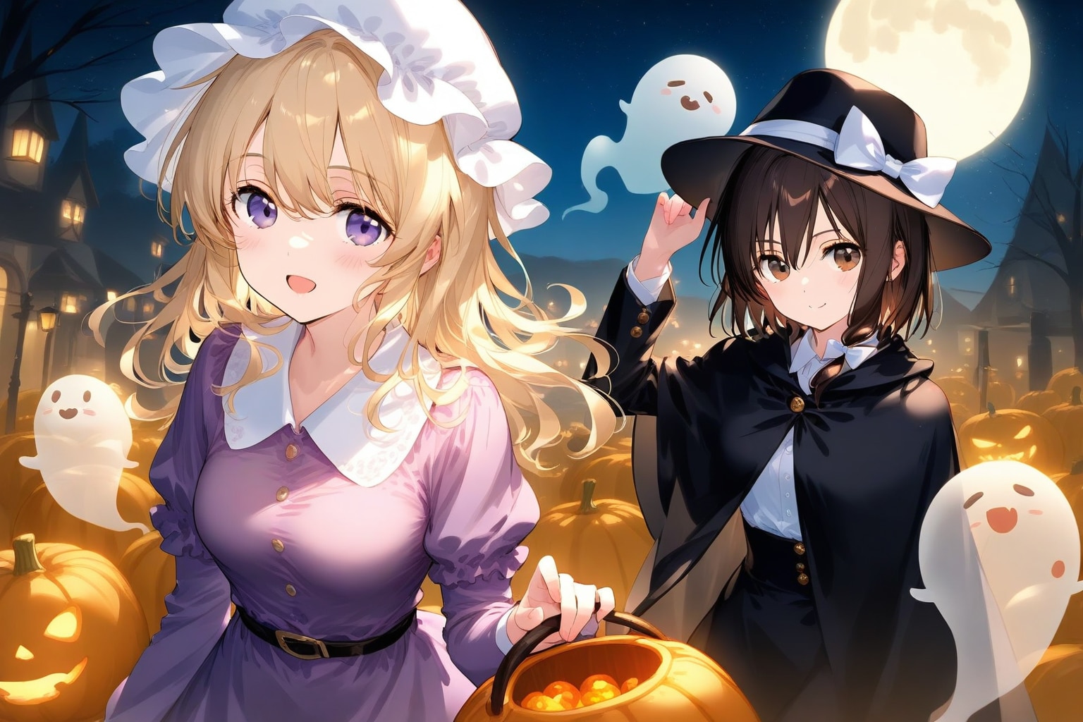 お菓子をくれなきゃいたずらしちゃうぞ蓮メリ | の人気AIイラスト・グラビア