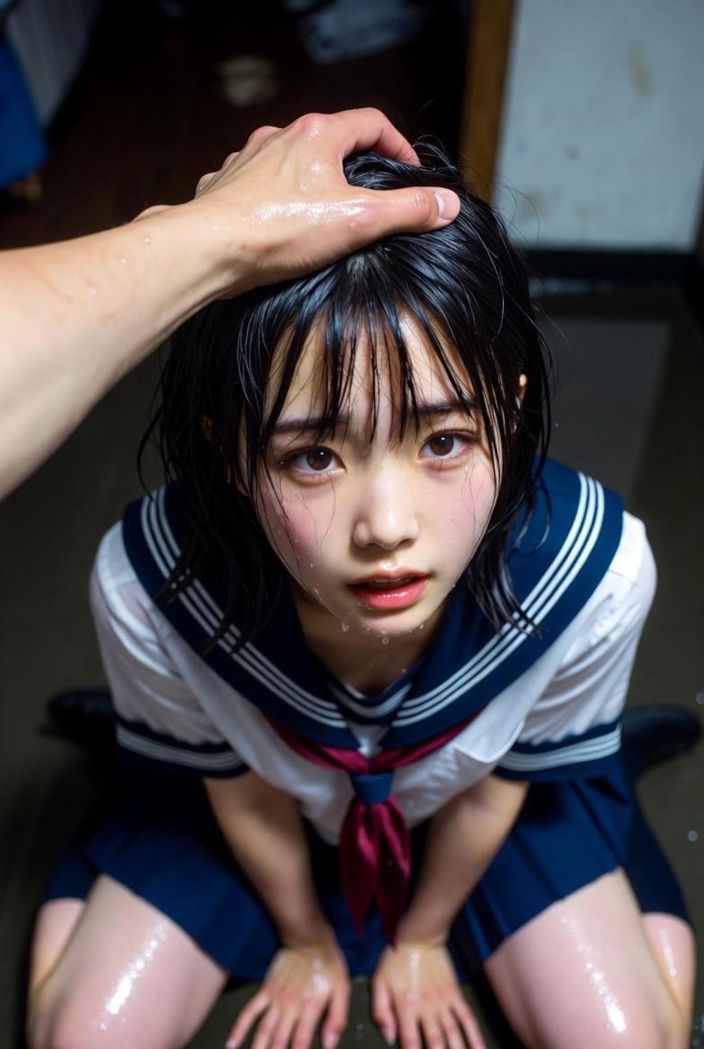 かけてほしそうだから、顔にぶっかけた