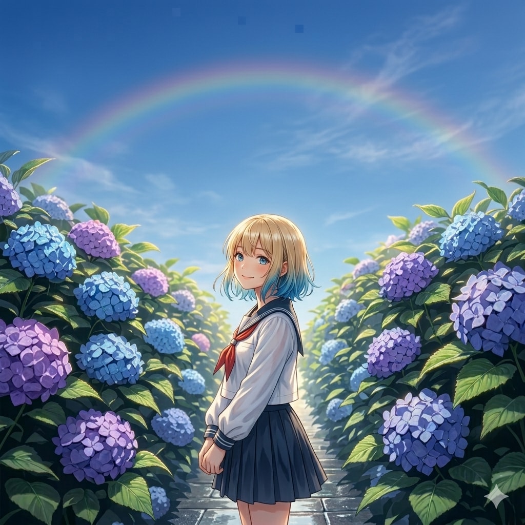 雨やむかな　狐の嫁入り