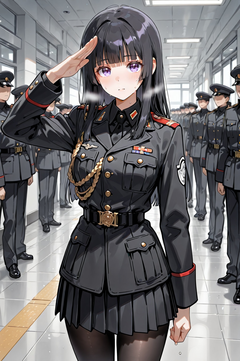 軍服ちゃんは汗っかき2