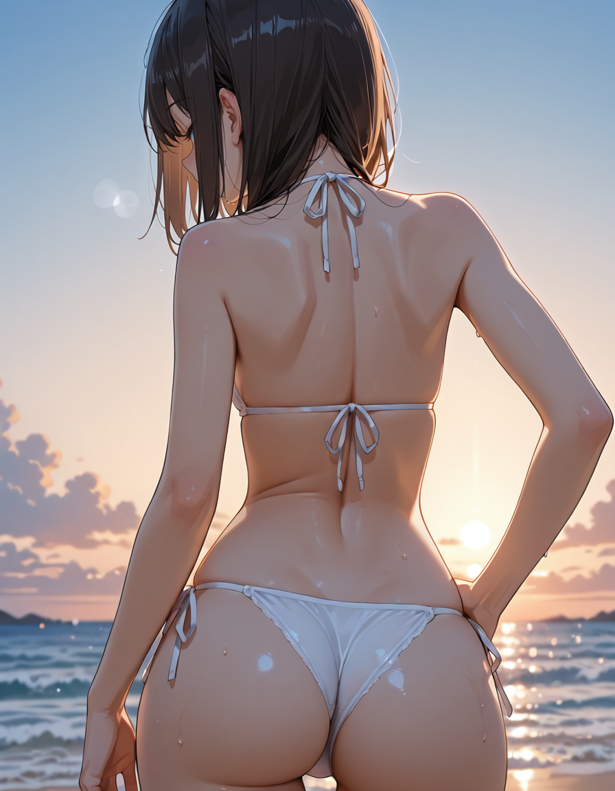 尻と朝日