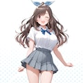 恋鐘と霧子のミニスカ制服＆ルーズソックス 2枚目