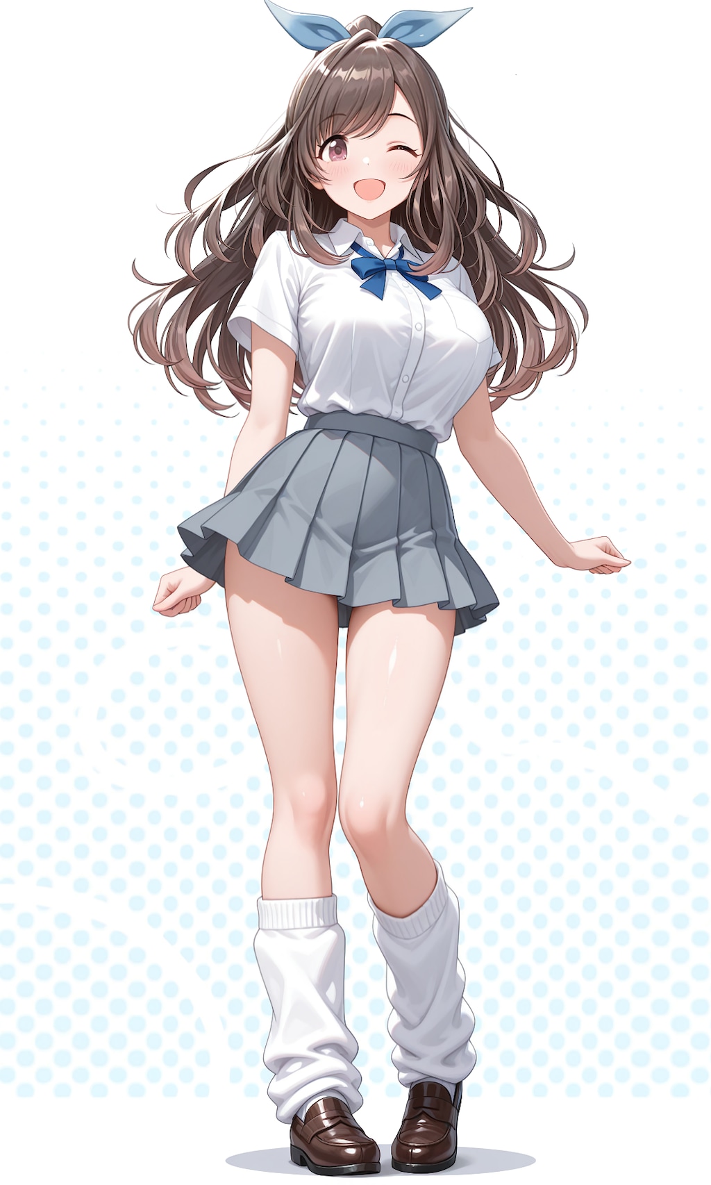 恋鐘と霧子のミニスカ制服＆ルーズソックス