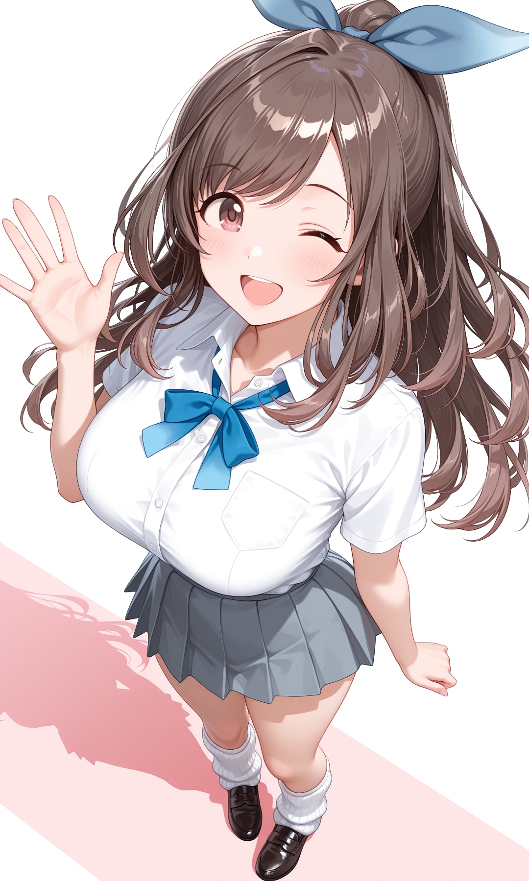 恋鐘と霧子のミニスカ制服＆ルーズソックス